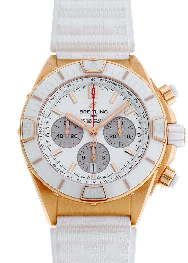 ブライトリング - スーパークロノマット B01 44 ジャパン エディション | BREITLING | RB01364A1G1S1(RB0136) | RG 白文字盤 自動巻き ラバー | 中古