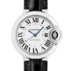 カルティエ - レディース バロンブルー | CARTIER | W6920085 | 33mm SS シルバー文字盤 自動巻き レザー