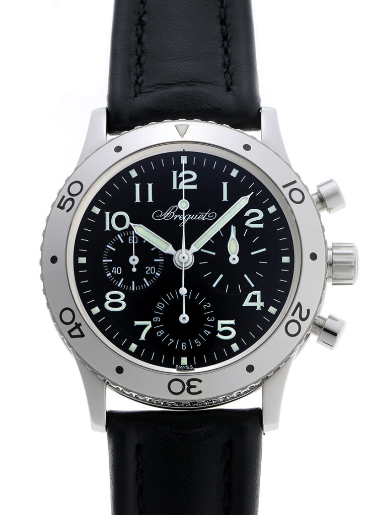 ブレゲ - アエロナバル | BREGUET | 3800ST/92/9W6 | SS 黒文字盤 自動巻き レザー | 中古