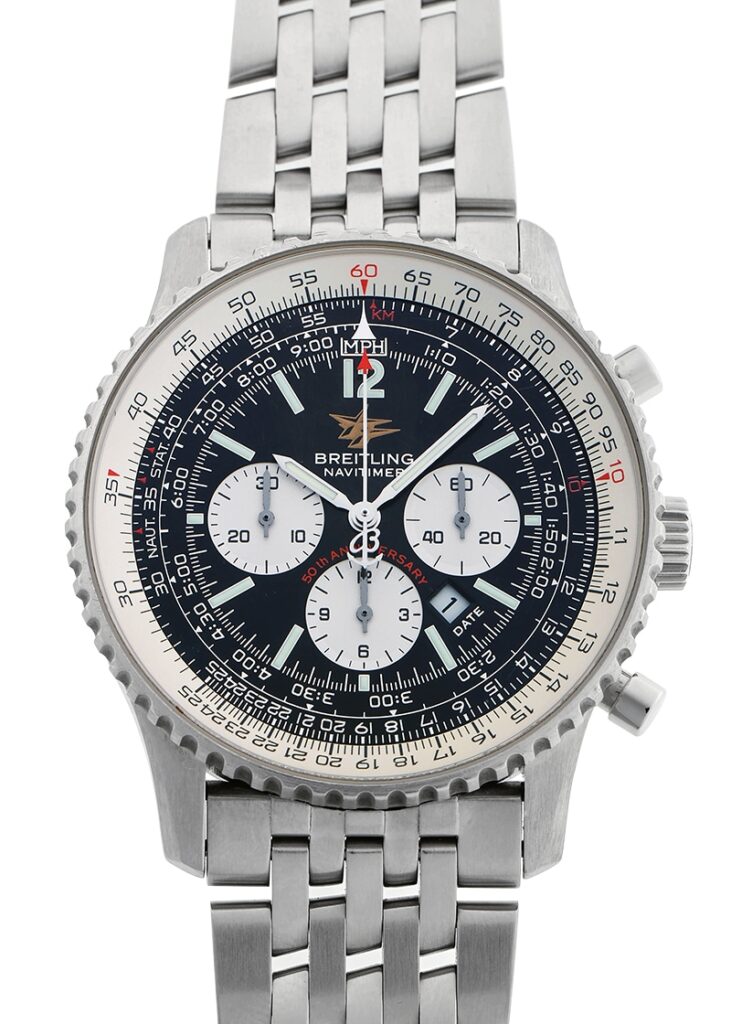 ブライトリング - ナビタイマー 50周年記念モデル | BREITLING | A412B33NP(A41322) | SS 黒文字盤 自動巻き ブレスレット | 中古