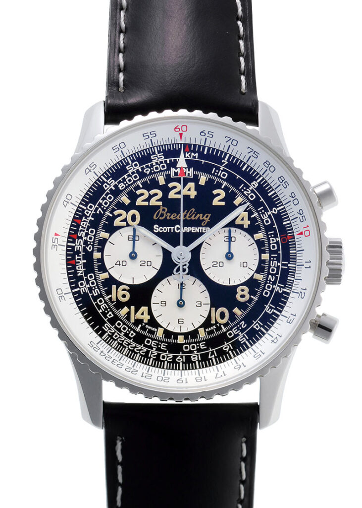 ブライトリング - ナビタイマー コスモノート スコットカーペンター 世界1000本限定 | BREITLING | A12022 | SS 黒/白文字盤 手巻き レザー | 中古