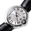 カルティエ - レディース バロンブルー | CARTIER | W6920085 | 33mm SS シルバー文字盤 自動巻き レザー