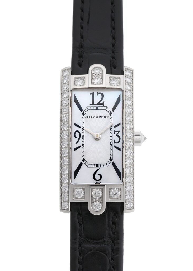 ハリーウィンストン - アヴェニューC | HARRY WINSTON | AVCQHM19WW018 | WG ホワイトシェル文字盤 クォーツ レザー | 中古 |