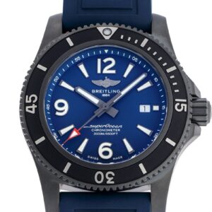 ブライトリング - スーパーオーシャン 46 ブラックスチール | BREITLING | M17368D71C1S2 | SS ブルー文字盤 自動巻き ラバー | 未使用品 |