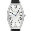カルティエ - トノー LM ベゼルダイヤ | CARTIER | WE400251 | WG シルバー文字盤 手巻き レザー | 中古 |