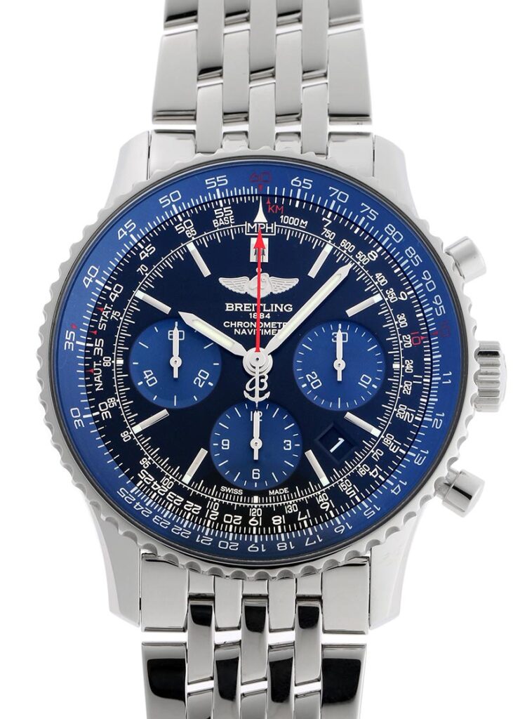 ブライトリング - ナビタイマー 01 ブルースカイ リミテッド | BREITLING | AB012116/BE09(AB0121) | SS ブルー文字盤 自動巻き ブレスレット | 中古