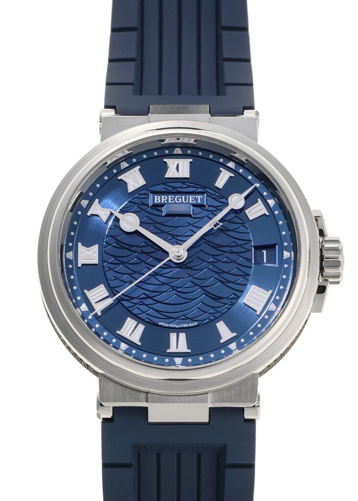 ブレゲ - マリーン | BREGUET | 5517BB/Y2/9ZU | WG ブルー文字盤 自動巻き ラバー | 中古