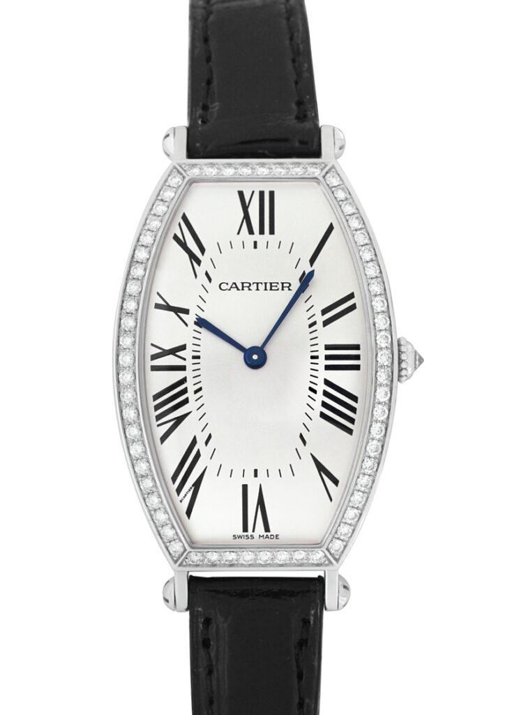 カルティエ - トノー LM ベゼルダイヤ | CARTIER | WE400251 | WG シルバー文字盤 手巻き レザー | 中古 |