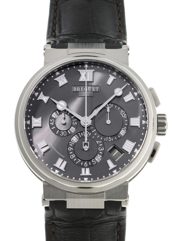 ブレゲ - マリーン クロノグラフ | BREGUET | 5527TI/G2/9WV | TI グレー文字盤 自動巻き レザー
