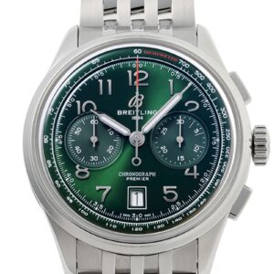 ブライトリング - プレミエ B01 クロノグラフ 42 | BREITLING | AB0145371L1A1(AB0145) | SS グリーンー文字盤 自動巻き ブレスレット | 未使用品